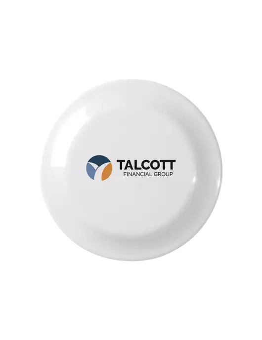 Fun White Flying Disc w/Talcott Logo