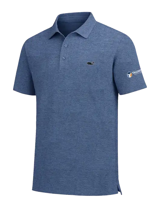 Vineyard Vines Destin Stripe Light Navy Sankaty Polo w/Talcott Logo