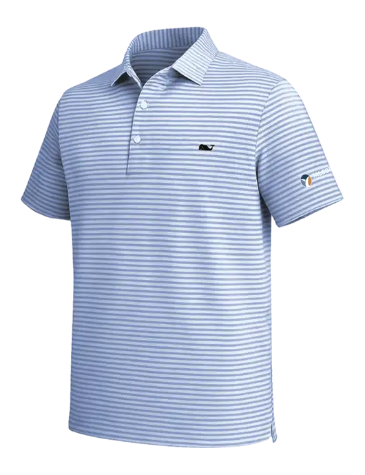 Vineyard Vines Light Navy Heathered Winstead Sankaty Polo w/Talcott Logo
