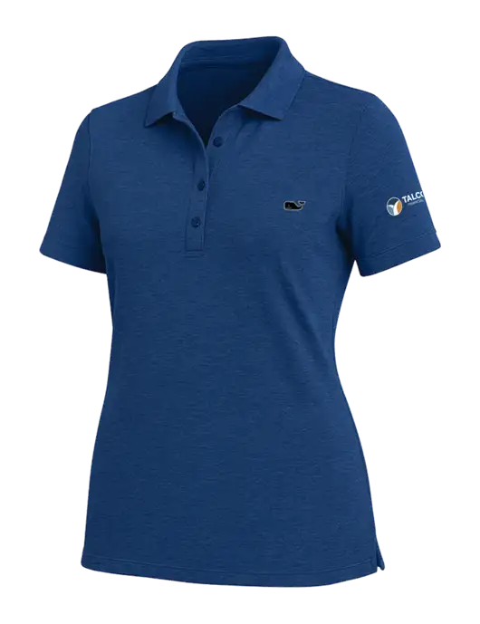 Vineyard Vines Womens Light Navy Blue Edgartown Pique Polo w/Talcott Logo