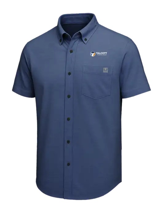 HUK Light Navy Kona Solid Shirt w/Talcott Logo