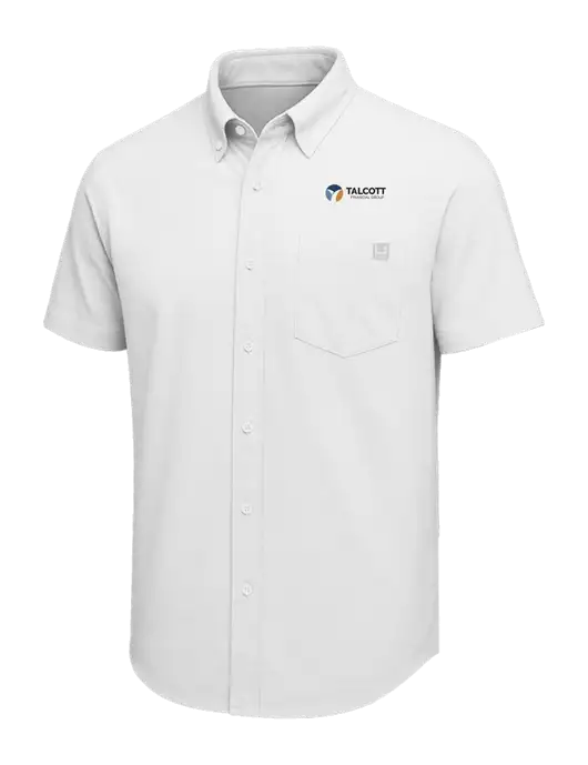 HUK White Kona Solid Shirt w/Talcott Logo