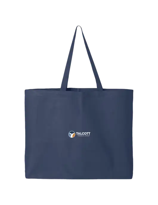 Sturdy Canvas Navy Tote w/Talcott Logo