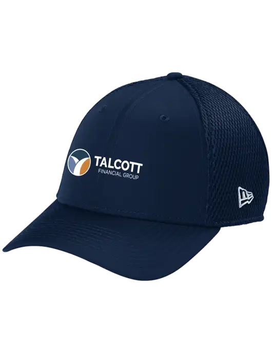 New Era 39THIRTY Performance Stretch Dark Navy Mesh Cap w/Talcott Logo