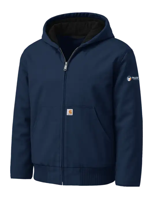 Carhartt Washed Duck Active Dark Navy Jacket w/Talcott Logo