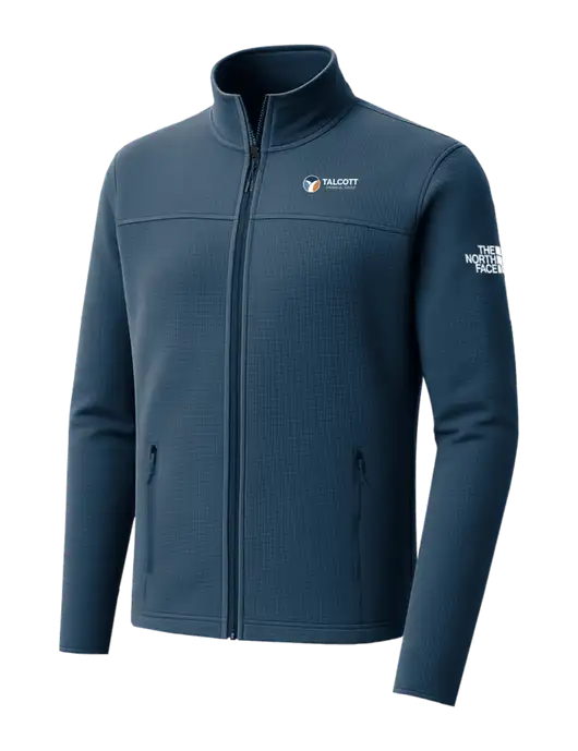 The North Face Aim Full-Zip Light Navy Fleece Jacket w/Talcott Logo