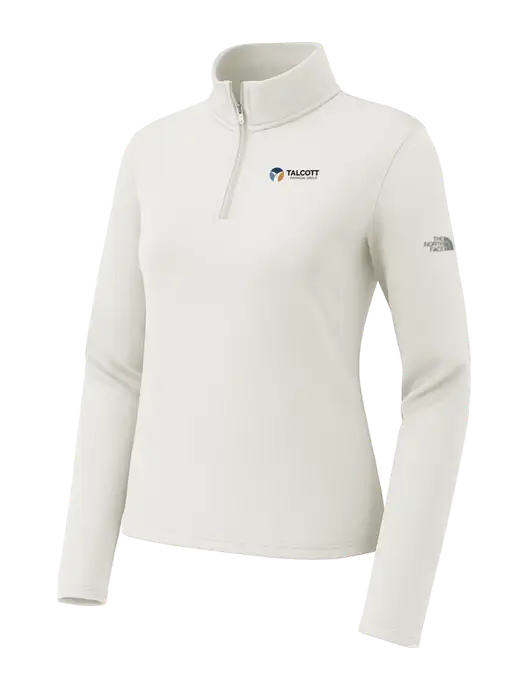 The North Face Womens Aim 1/4-Zip Ivory Fleece w/Talcott Logo