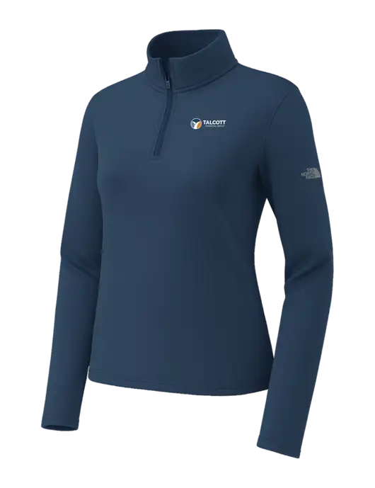 The North Face Womens Aim 1/4-Zip Dark Navy Fleece w/Talcott Logo