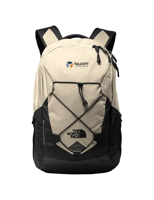 The North Face Ivory/Black Groundwork Backpack w/Talcott Logo