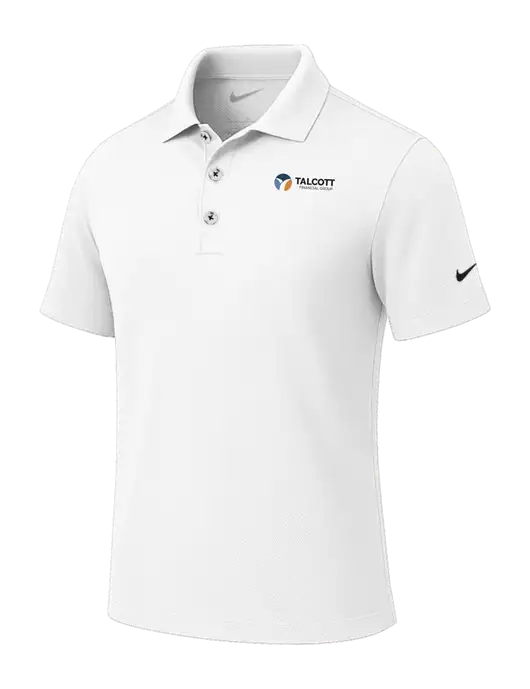 Nike White Tech Basic Dri-FIT Polo
 w/Talcott Logo