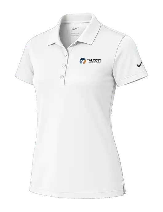 Nike Womens White Tech Basic Dri-FIT Polo
 w/Talcott Logo