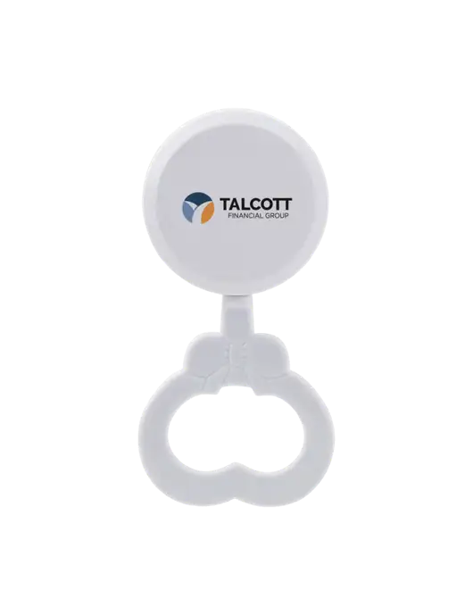 White Baby Rattle w/Talcott Logo