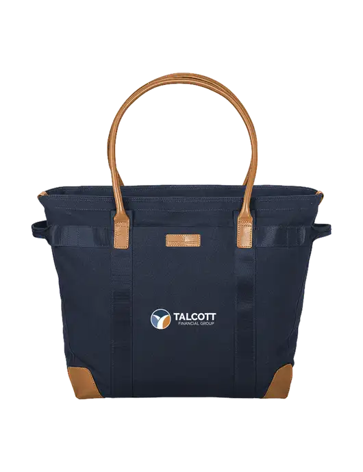 Brooks Brother Wells Dark Navy Laptop Tote w/Talcott Logo