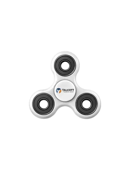 White Fidget Spinner w/Talcott Logo