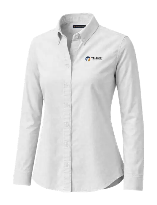 Brooks Brothers Womens Casual White Oxford Cloth Shirt w/Talcott Logo
