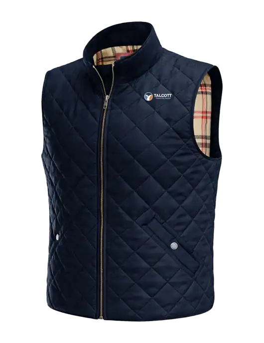 Brooks Brothers Navy Quilted Vest w/Talcott Logo