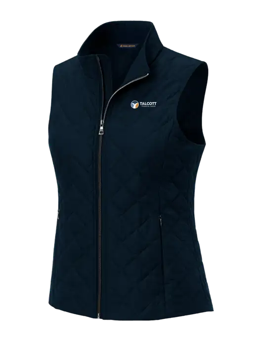 Brooks Brothers Womens Navy Quilted Vest w/Talcott Logo