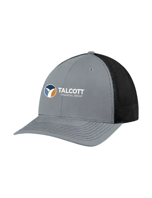 Richardson Adjustable Snapback Original 112 Trucker Cap Heather Grey w/Black Mesh w/Talcott Logo
