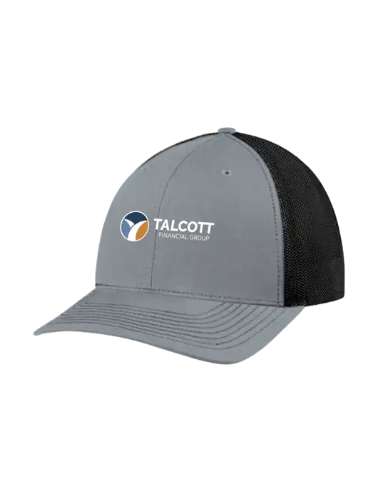 Richardson Adjustable Snapback Original 112 Trucker Cap Heather Grey w/Black Mesh w/Talcott Logo