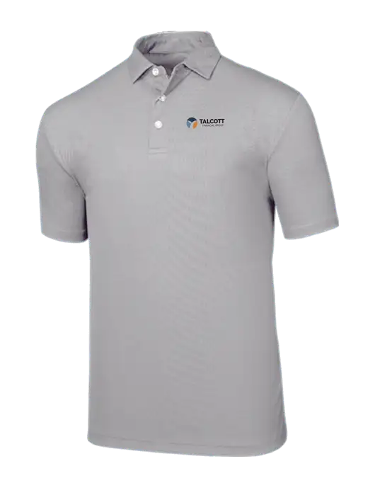 Callaway Birdseye Light Grey Polo w/Talcott Logo