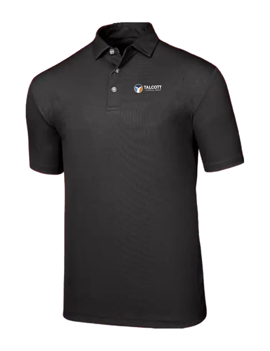 Callaway Birdseye Black Polo w/Talcott Logo