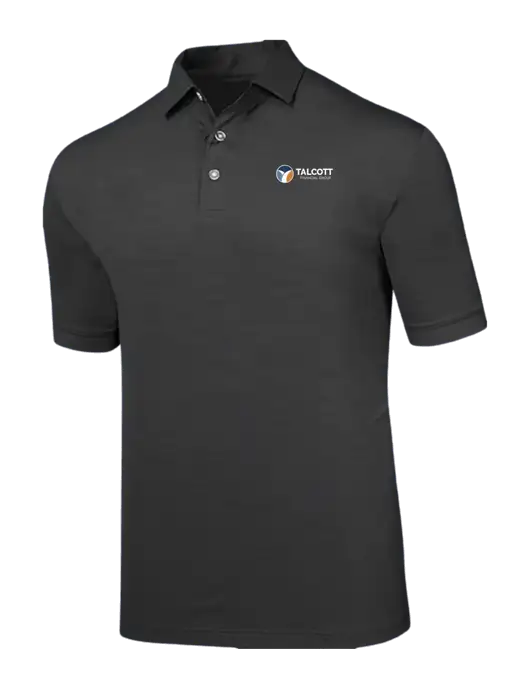 Callaway Black Fashion Tonal Polo w/Talcott Logo