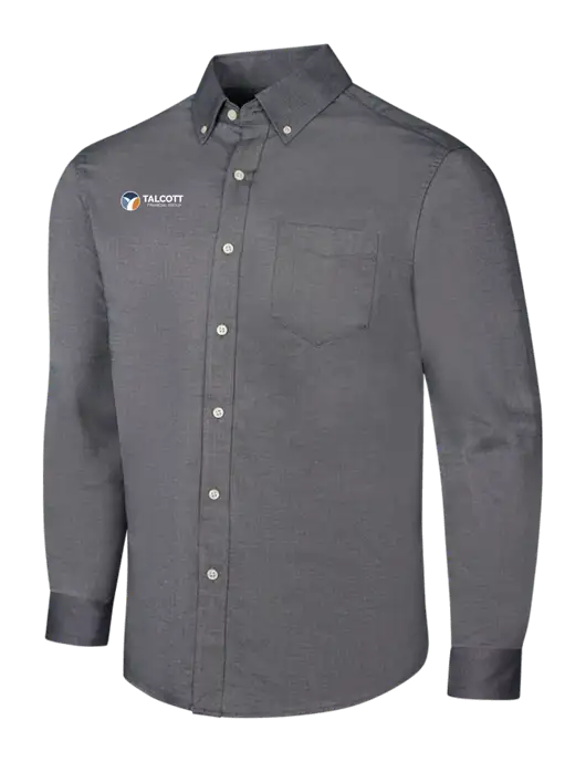 Dark Grey SuperPro Oxford Shirt w/Talcott Logo