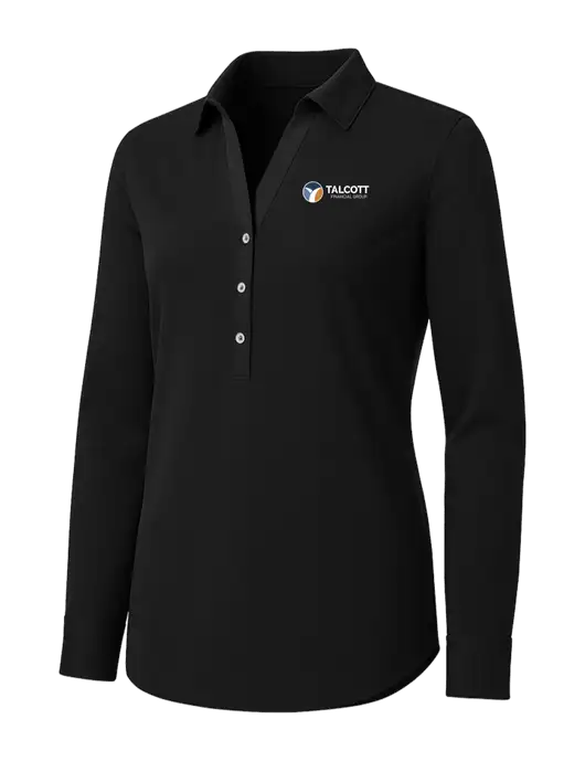Womens Black City Stretch Shirt w/Talcott Logo