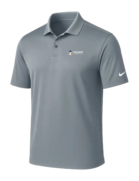 NIKE Medium Grey Victory Solid Polo w/Talcott Logo