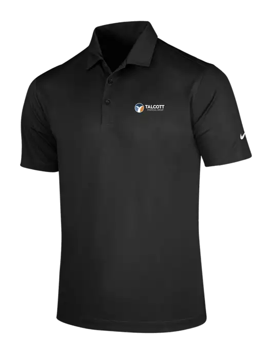 NIKE Black Dri-Fit Vertical Mesh Polo w/Talcott Logo