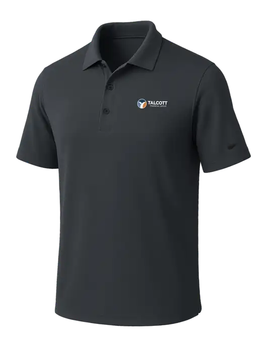 NIKE Dark Grey Dri-Fit Micro Pique Polo w/Talcott Logo