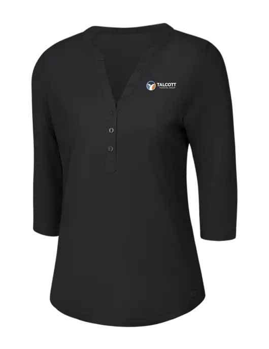 OGIO Blacktop Jewel Henley w/Talcott Logo