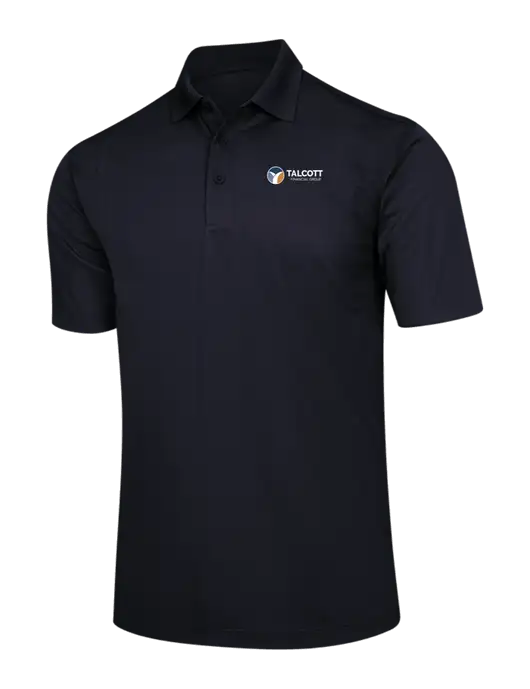 Black Micropique Sport-Wick Polo w/Talcott Logo