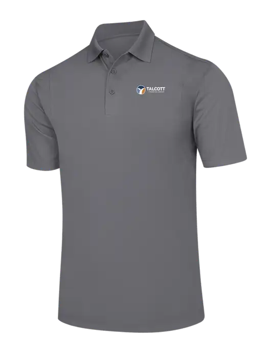 Medium Grey Micropique Sport-Wick Polo w/Talcott Logo