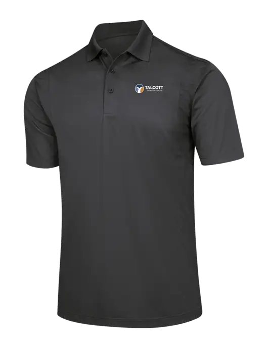 Dark Grey Micropique Sport-Wick Polo w/Talcott Logo