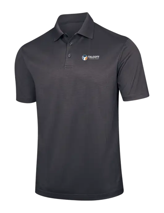 Dark Grey Performance Fine Jacquard Polo w/Talcott Logo