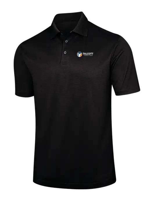 Black Performance Fine Jacquard Polo w/Talcott Logo