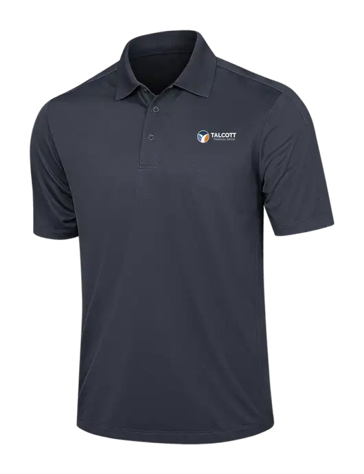 Dark Grey Diamond Textured Jacquard Polo w/Talcott Logo
