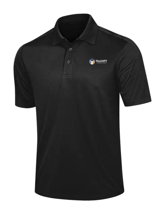 Black Diamond Textured Jacquard Polo w/Talcott Logo