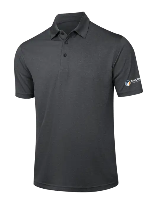Dark Grey Heather Contender Polo w/Talcott Logo