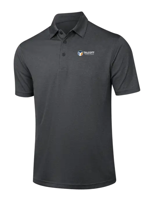 Dark Grey Heather Contender Polo w/Talcott Logo