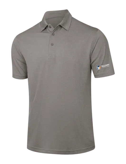 Medium Grey Heather Contender Polo w/Talcott Logo