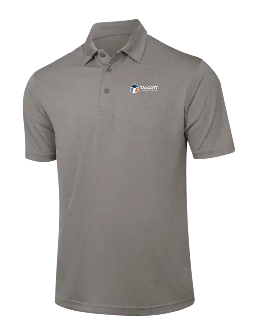 Medium Grey Heather Contender Polo w/Talcott Logo