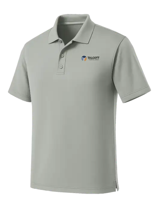 Light Grey Dry Zone UV Micro Mesh Polo w/Talcott Logo