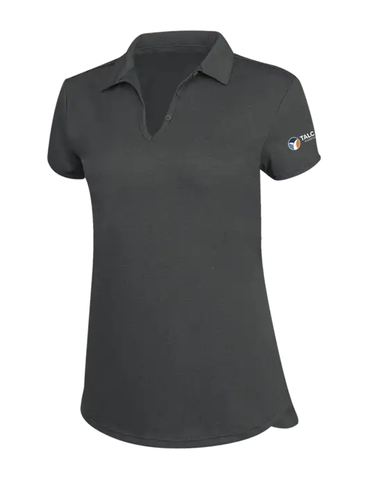 Womens Charcoal Trace Heather Polo w/Talcott Logo
