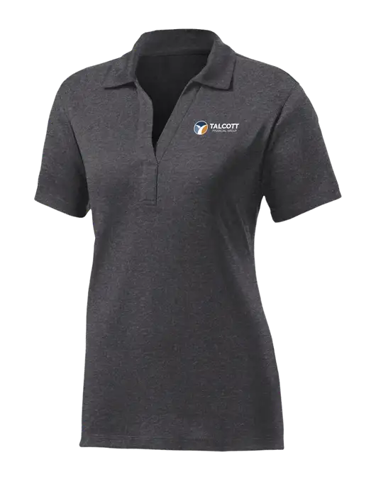 Womens Dark Grey Heather Contender Polo w/Talcott Logo