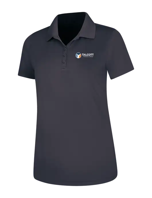 Dark Grey Womens Dry Zone UV Mesh Polo w/Talcott Logo