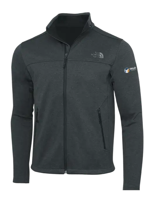 North Face Dark Grey Heather Ridgewall Soft Shell Jacket w/Talcott Logo