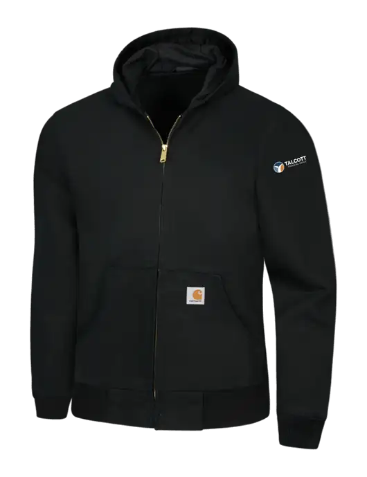 Carhartt Black Thermal Lined Duck Active Jacket w/Talcott Logo