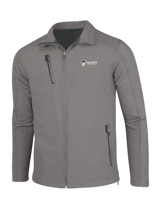 Medium Grey Welded Softshell Jacket w/Talcott Logo